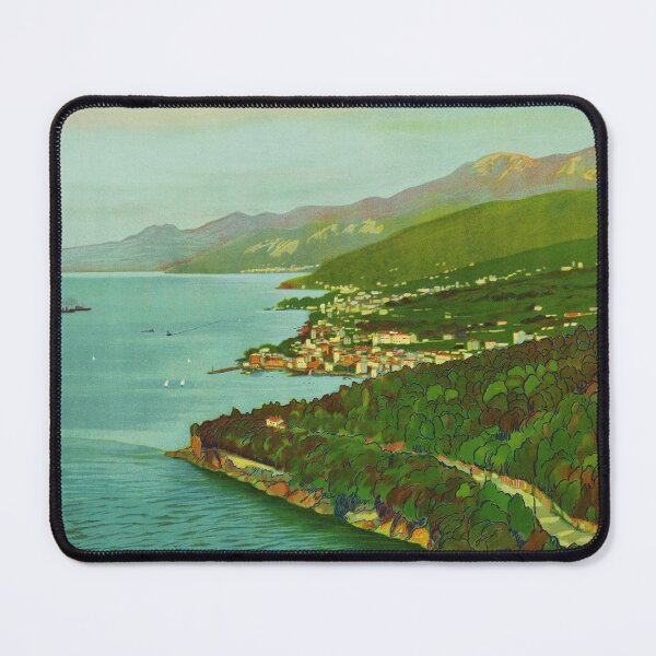 Item preview, ABBAZIA ITALY Croatia The Gem of the Adriatic ENIT 1920 Vintage Travel Poster designed and sold by retroposters.