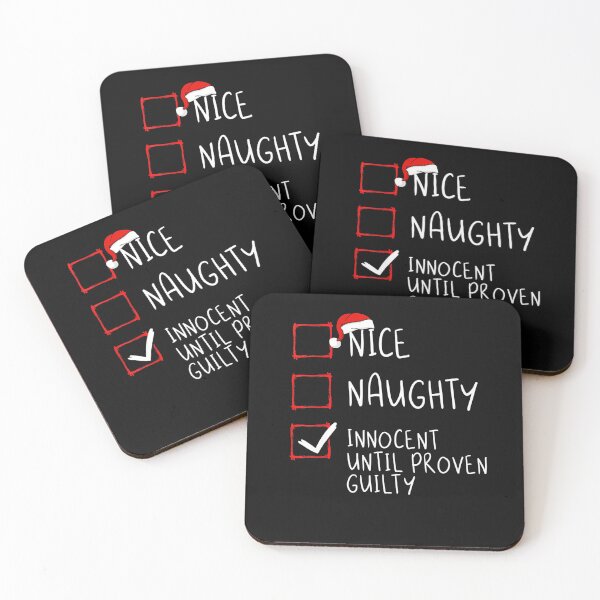 Item preview, Nice Naughty Innocent Until Proven Guilty Christmas Naughty List designed and sold by Unknown91.