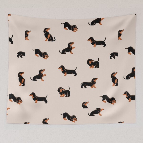 Item preview, Dachshund Dog Doxie Sausage Wiener Puppy Puppies Short haired Wire designed and sold by Draculaura2009.