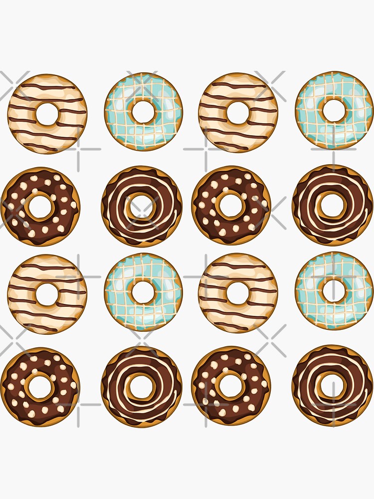 "National Doughnut Day Donut Pack" Sticker by TrueWorth Redbubble