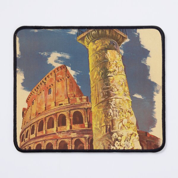 Item preview, ROMA Rome Metropolitan City of ITALY Colosseum ENIT Vintage Travel Poster designed and sold by retroposters.