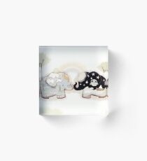 Good Karma Elephants Acrylic Block