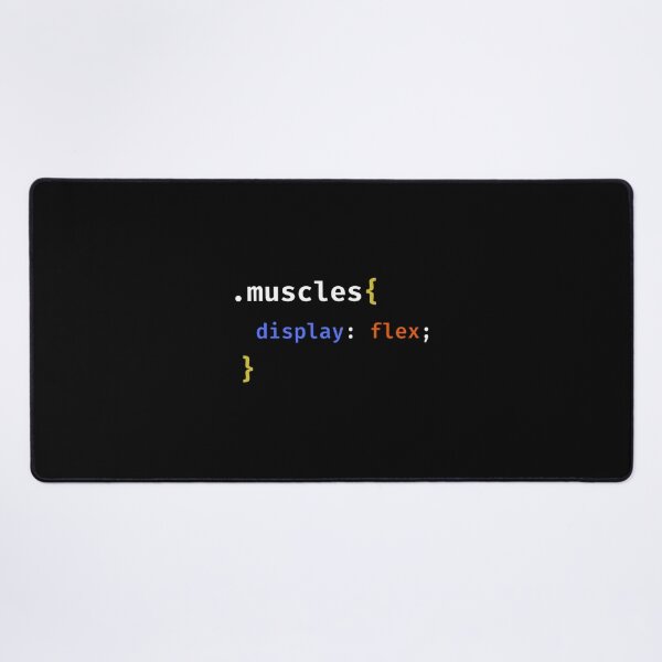 Item preview, Muscles display flex CSS humor designed and sold by TheCodeChic.