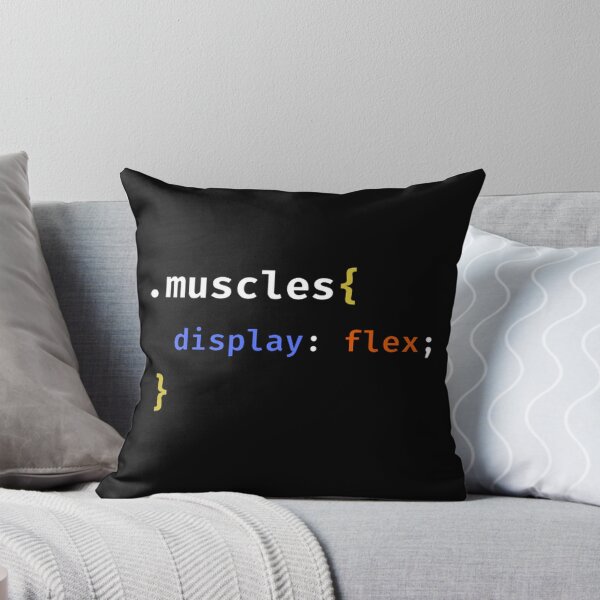 Item preview, Muscles display flex CSS humor designed and sold by TheCodeChic.