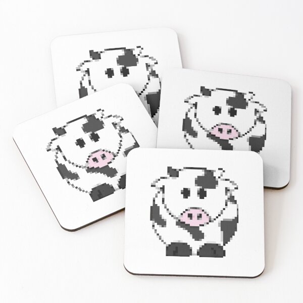 Item preview, Cute pixel art cow designed and sold by PrintsyGal.