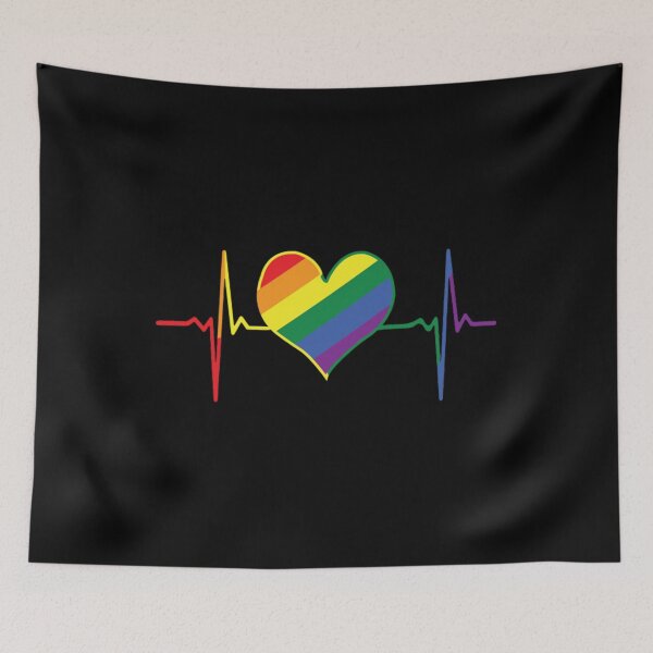 Item preview, LGBT Pride Heartbeat Pulse Rainbow designed and sold by BufFord71.