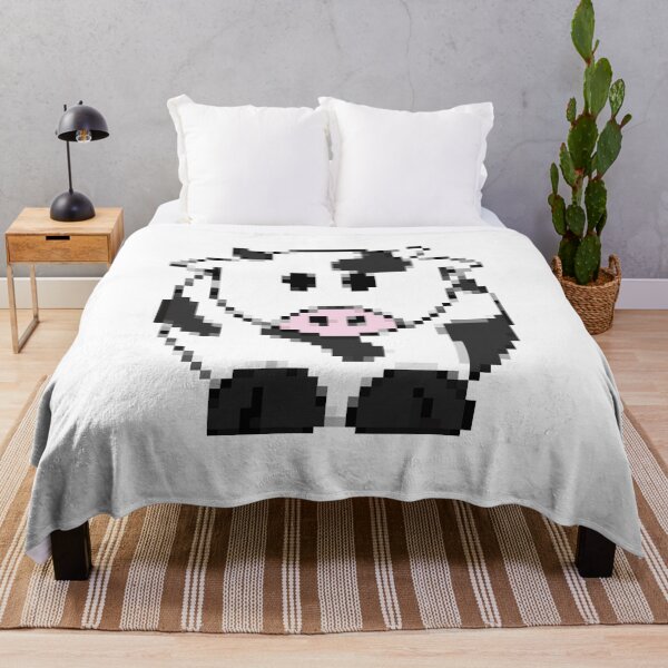 Item preview, Cute pixel art cow designed and sold by PrintsyGal.