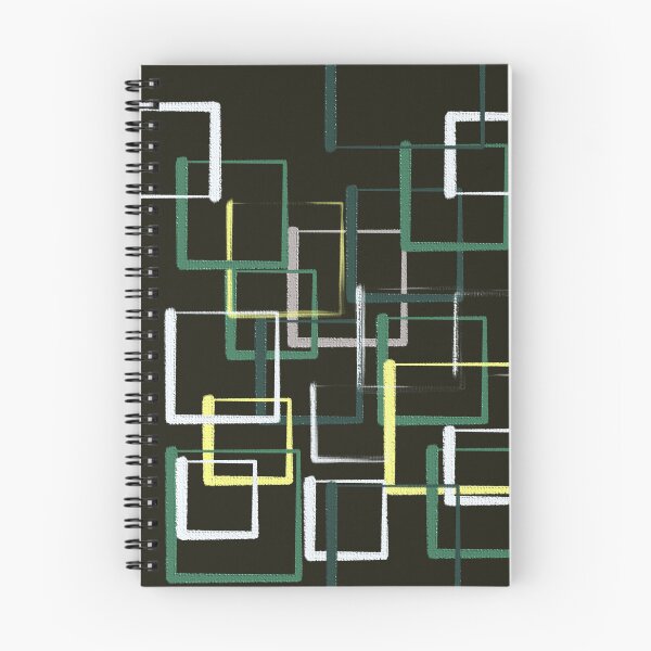Item preview, Green Yellow Geometric Cube Square Oil Painting Abstract Art Modern Minimalist Wall Decor designed and sold by hopecope.