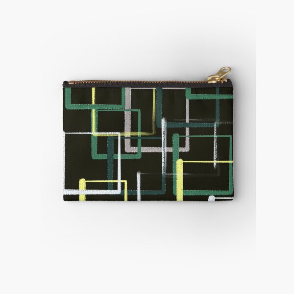 Item preview, Green Yellow Geometric Cube Square Oil Painting Abstract Art Modern Minimalist Wall Decor designed and sold by hopecope.