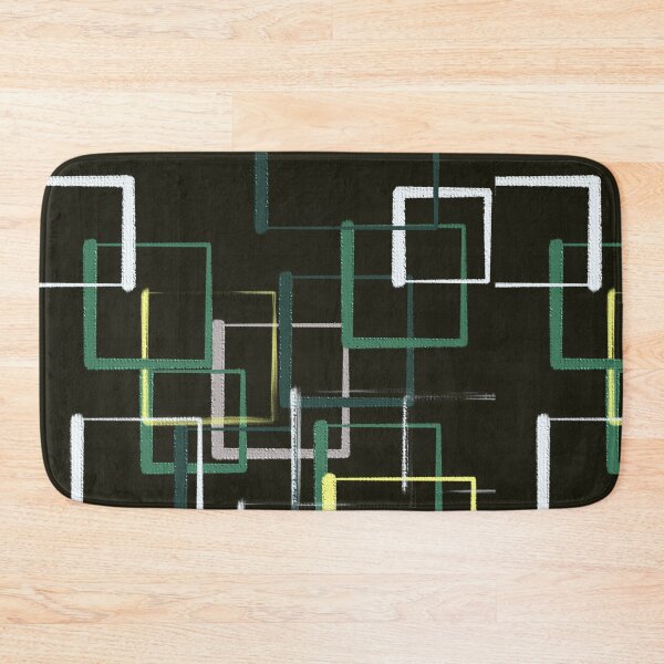 Item preview, Green Yellow Geometric Cube Square Oil Painting Abstract Art Modern Minimalist Wall Decor designed and sold by hopecope.