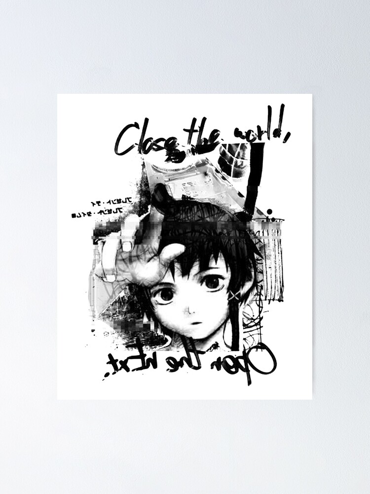 Lain Sticker Serial Experiments Lain Poster For Sale By Tottorila Redbubble 9370