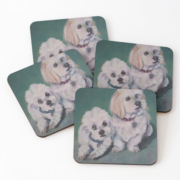 Item preview, Ash and Nellie the Maltese X designed and sold by PennyNolanArt.