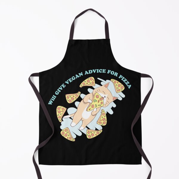 Item preview, Vegan Advice cat eating a pizza designed and sold by GraphismCats.