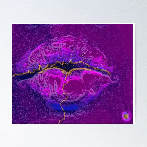 Item preview, Purple kiss lips designed and sold by monamooon.