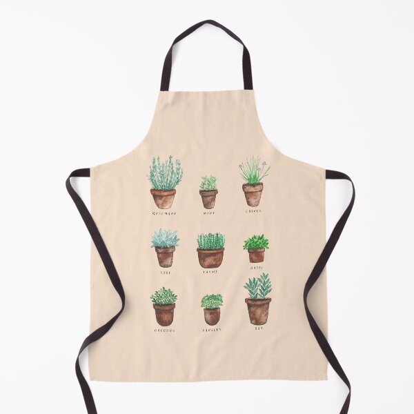 Item preview, Kitchen herbs in pots designed and sold by Carrot Faery Art.