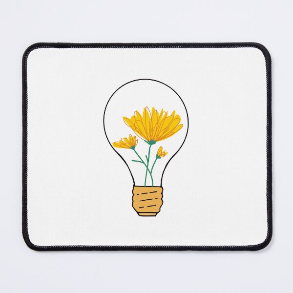 Item preview, Light Bulb With Yellow Flowers - Aesthetic designed and sold by JanviRamani.