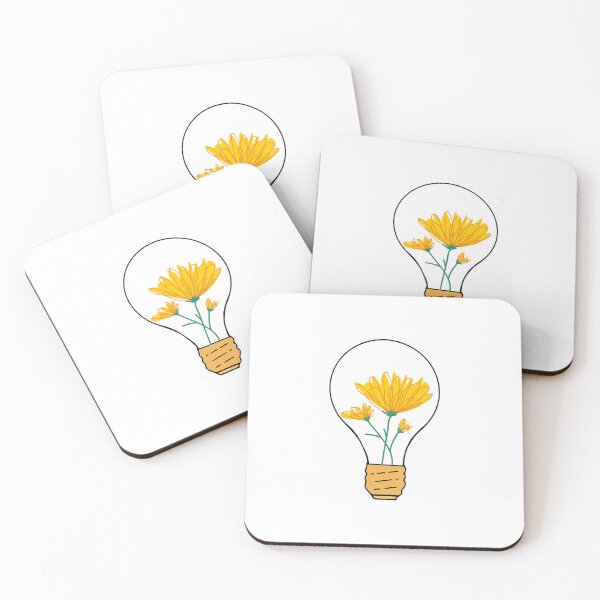 Item preview, Light Bulb With Yellow Flowers - Aesthetic designed and sold by JanviRamani.