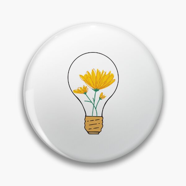 Item preview, Light Bulb With Yellow Flowers - Aesthetic designed and sold by JanviRamani.