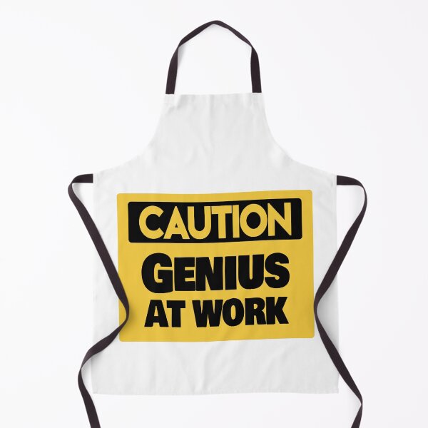Item preview, Caution Genius at work sign Design designed and sold by mindischaos.