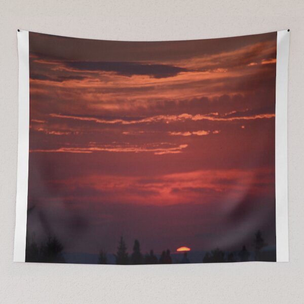 Item preview, Red sunset with trees designed and sold by enchantedvibes.