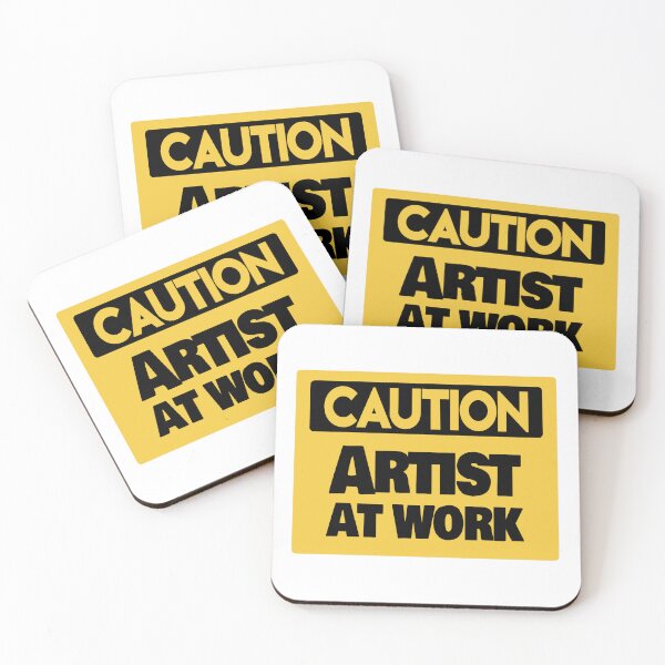 Item preview, Caution Artist at work sign Design designed and sold by mindischaos.