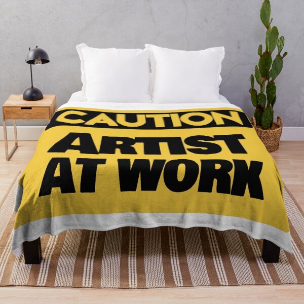 Item preview, Caution Artist at work sign Design designed and sold by mindischaos.