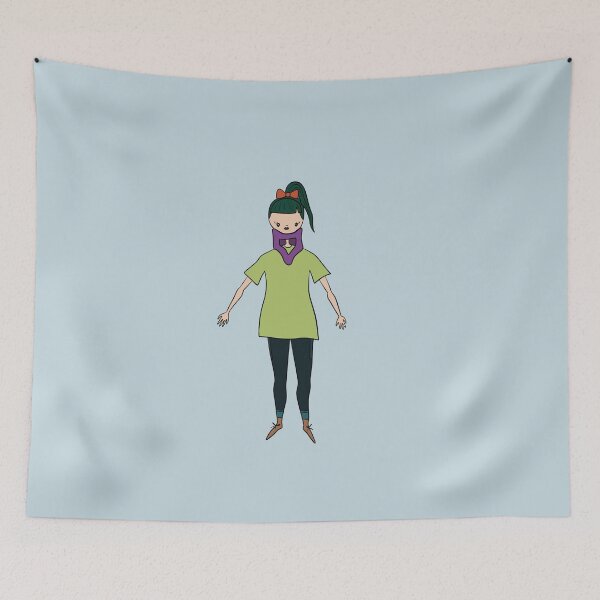 Item preview, Cute Girl With Neck Brace (blue) designed and sold by misslovelymess.