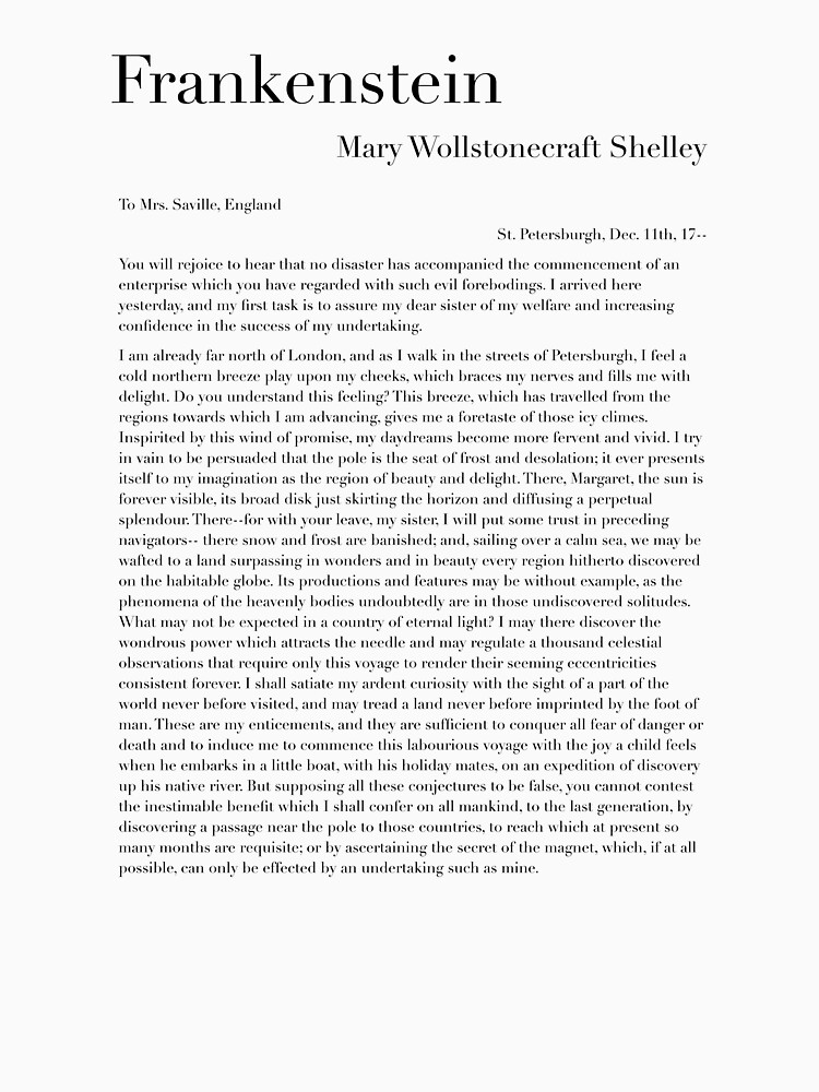 Frankenstein by Mary Wollstonecraft Shelley
