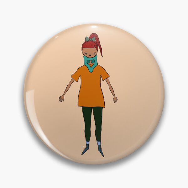 Item preview, Cute Girl With Neck Brace (orange) designed and sold by misslovelymess.