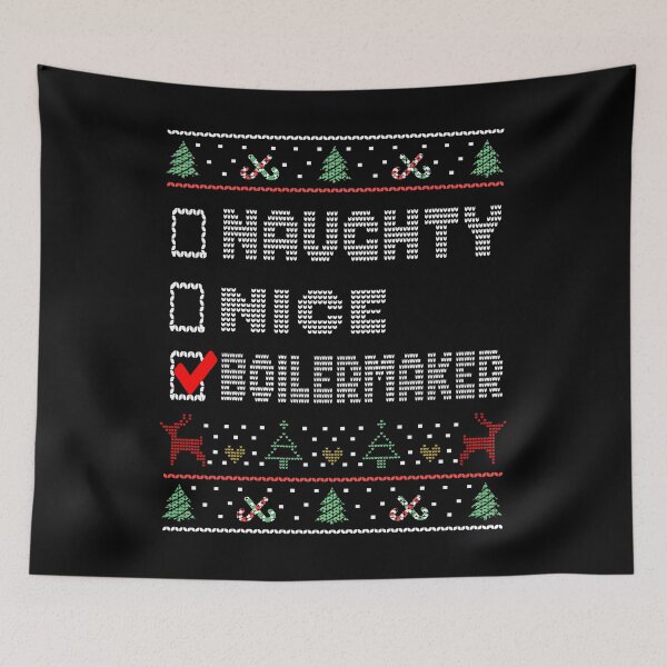 Item preview, Naughty Nice Boilermaker, Matching Christmas Group Pajama design designed and sold by Merchking1.