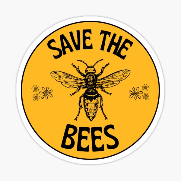 Save The Bees Sticker For Sale By Evaendahl Redbubble