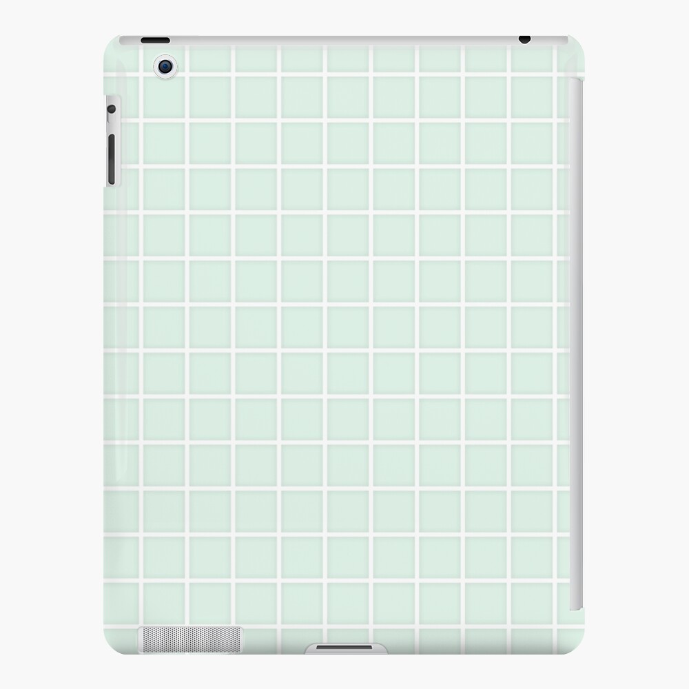 Tumblr Aesthetic Pastel Light Green Grid Ipad Case Skin By Lucindaduah Redbubble