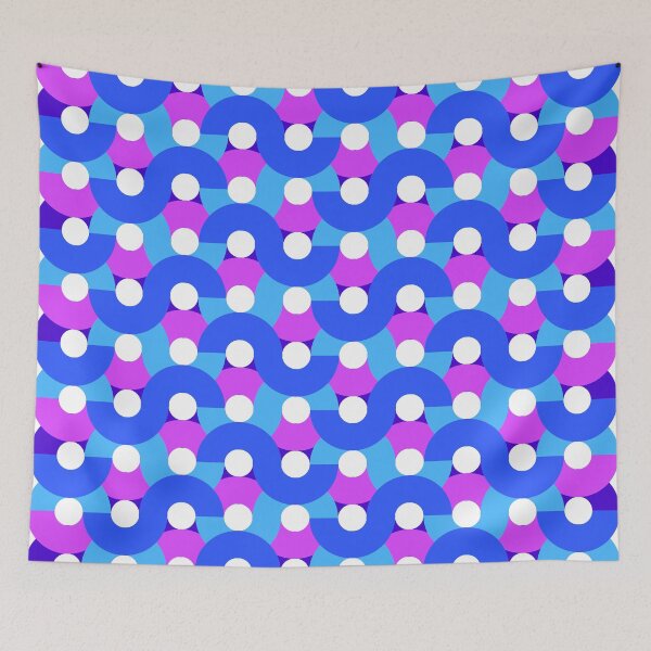 Item preview, Blue Pink Violet Pipe Pattern designed and sold by risingrocket.