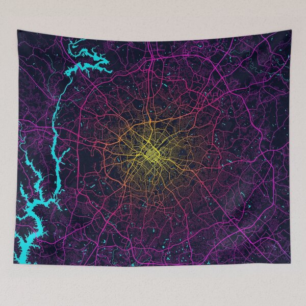Item preview, Charlotte City Map of North Carolina, USA - Neon designed and sold by deMAP.