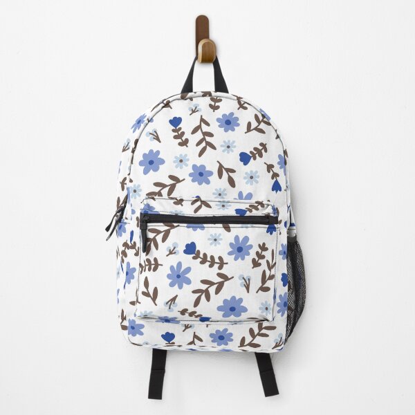 Item preview, Blue Flower Pattern (blue/brown/white) designed and sold by Design Minds Boutique.