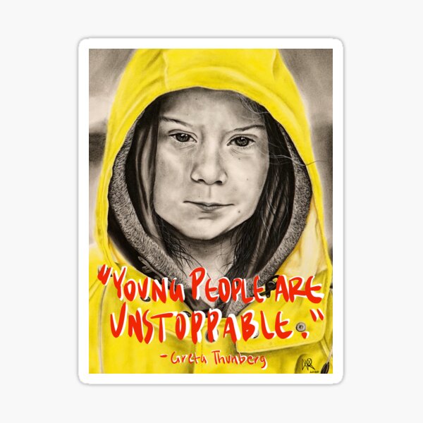 Young People Are Unstoppable - Greta Thunberg Sticker