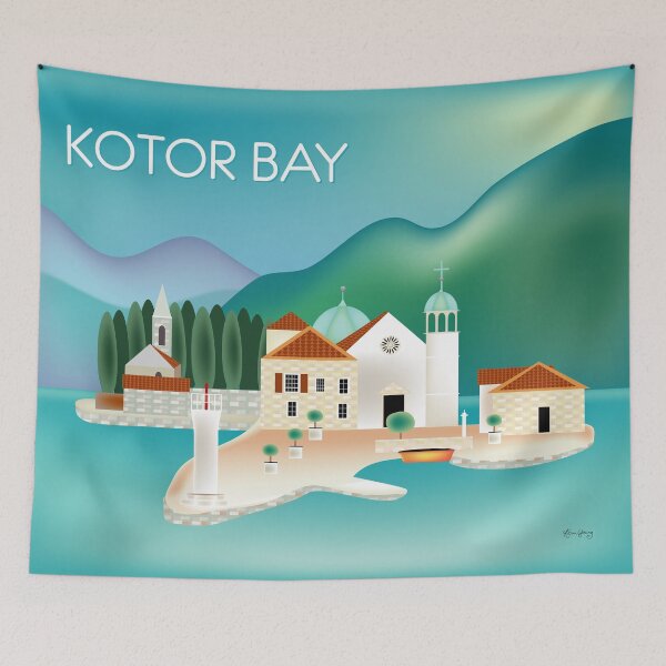 Item preview, Kotor Bay - Skyline Illustration By Loose Petals designed and sold by LoosePetals.