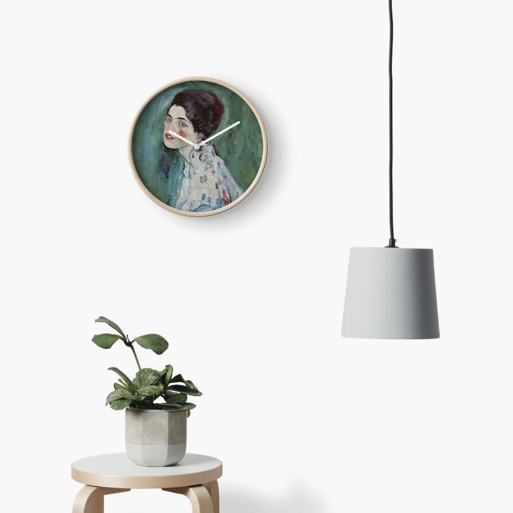Stolen Art - Portrait of a Lady by Gustav Klimt Clock