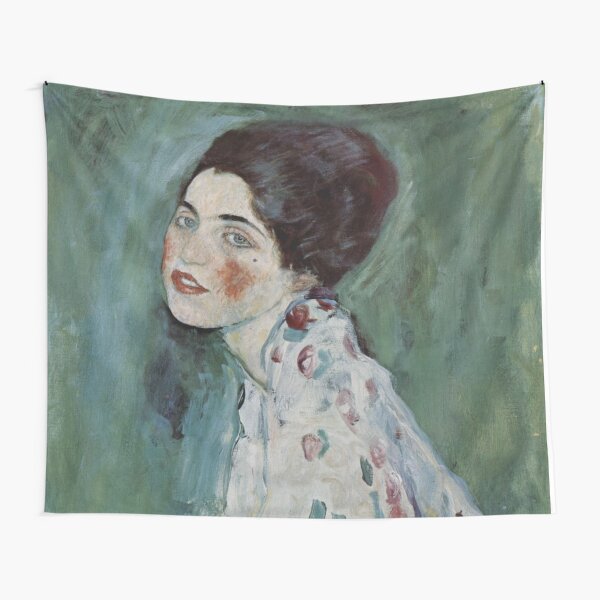 Stolen Art - Portrait of a Lady by Gustav Klimt Tapestry