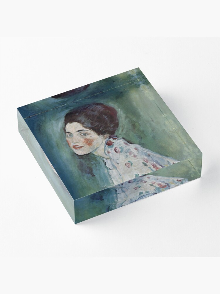 Alternate view of Stolen Art - Portrait of a Lady by Gustav Klimt Acrylic Block