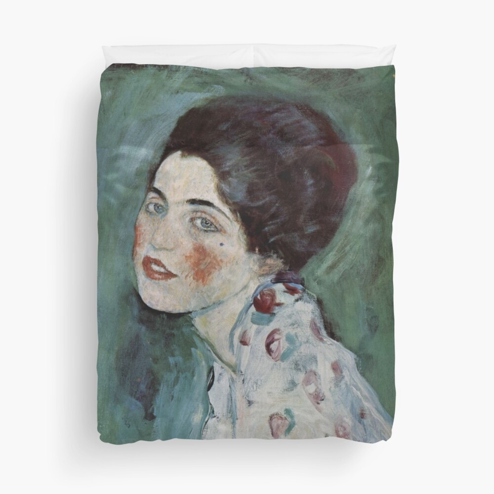 Stolen Art - Portrait of a Lady by Gustav Klimt Duvet Cover