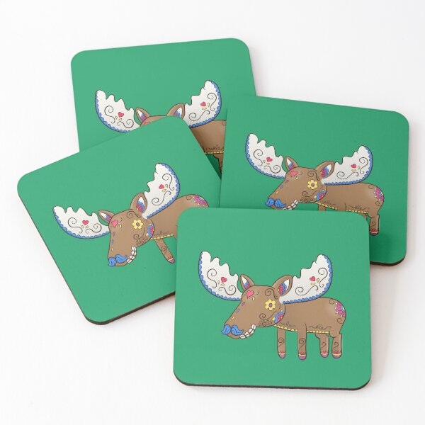 Item preview, Cute Sugar Skull Animal Day of the Dead Moose designed and sold by abowersock.