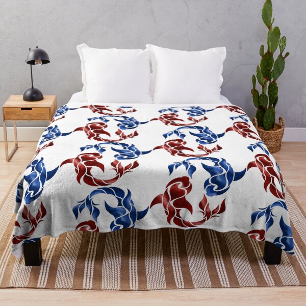 Item preview, two playful fish in blue and red designed and sold by octo-PS.