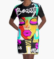 BEAUTY IS ME Graphic T-Shirt Dress