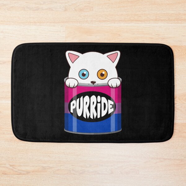 Item preview, Funny White Cat In The Purride Can Of Pate Bisexual Pride designed and sold by Luan Huynh.