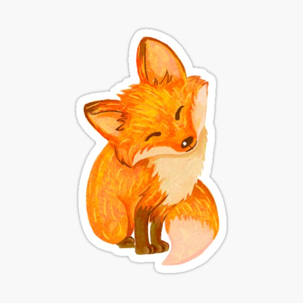 Happy Fox Sticker by pixeteca