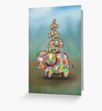 elephant jumble Greeting Card