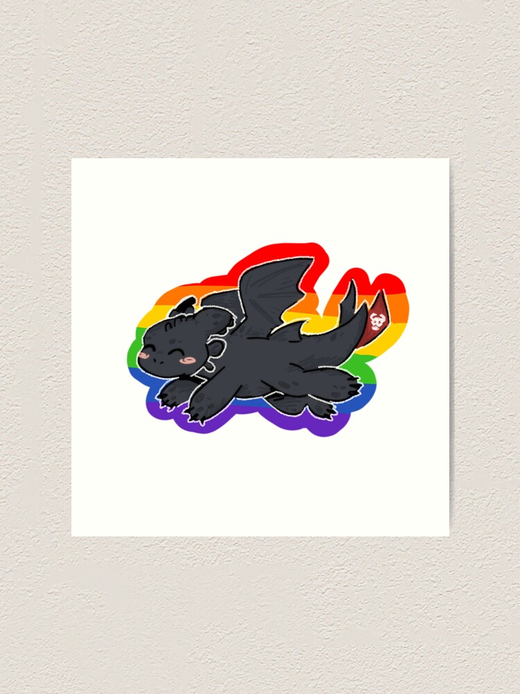 "PRIDE Toothless How To Train Your Dragon" Art Print for Sale by