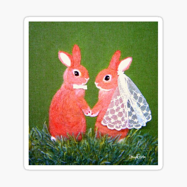 congratulation! (2005) Rabbit / Bunny Art Sticker