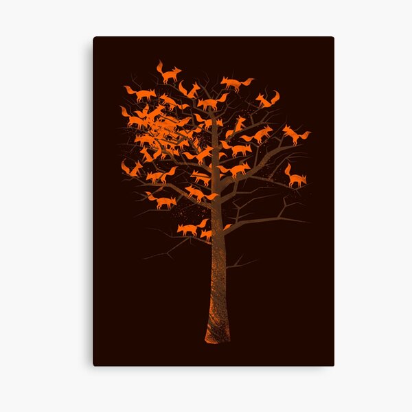 Blazing Fox Tree Canvas Print